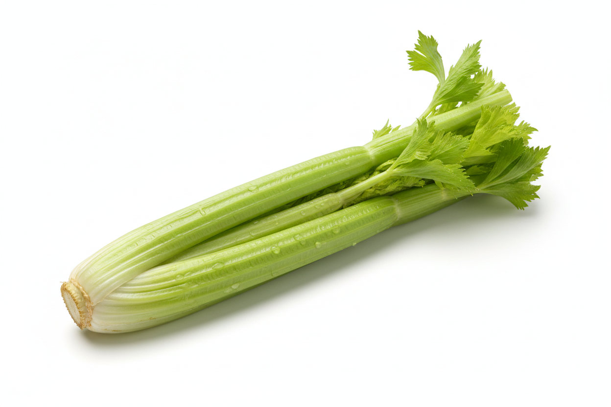 apio unidad en fondo blanco
