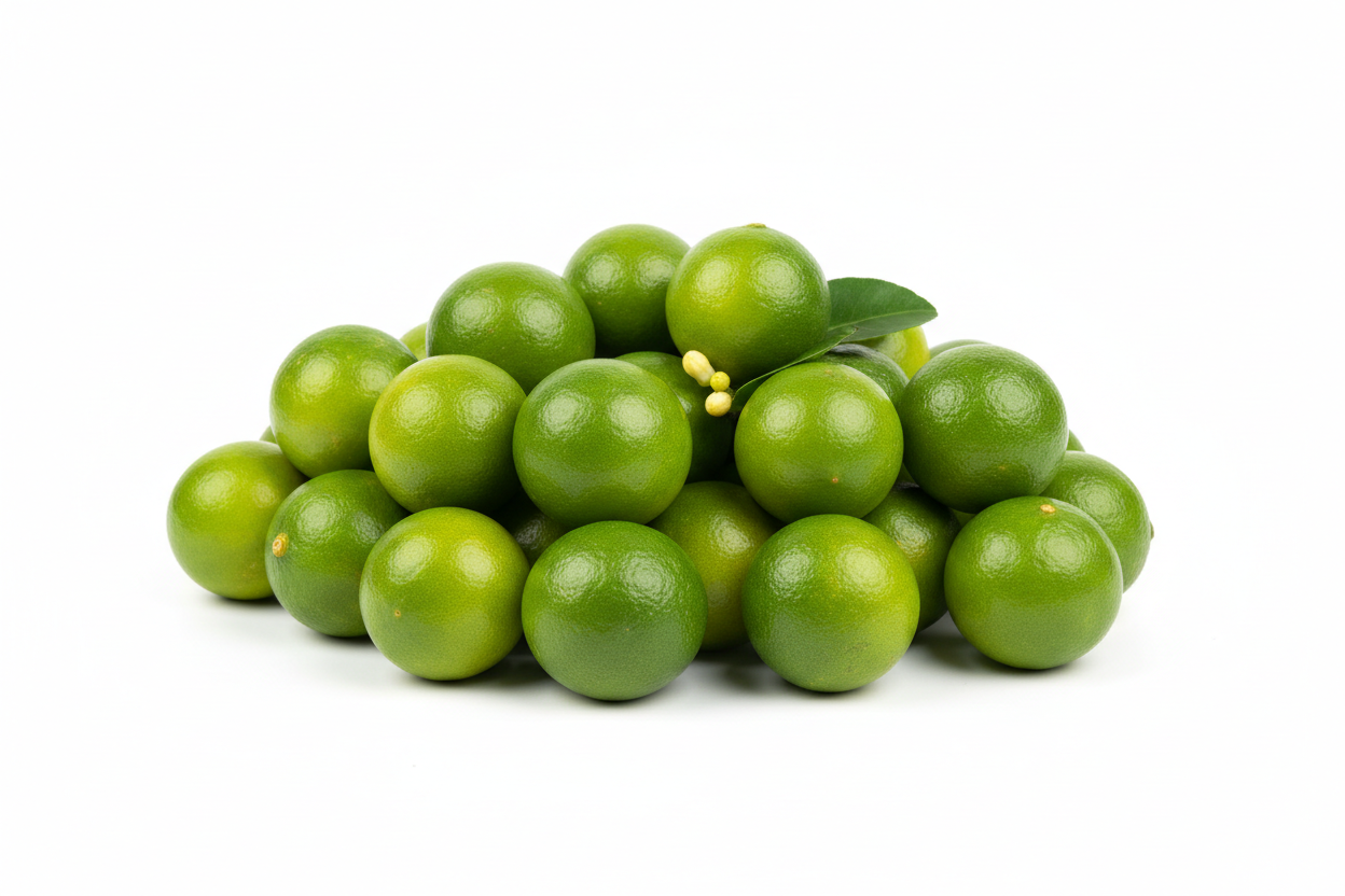 limon sutil a granel en fondo blanco