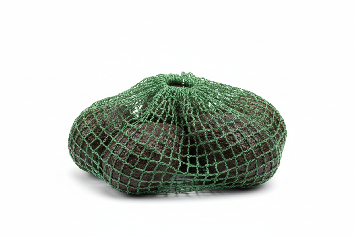 malla verde de 4 paltas en fondo blanco