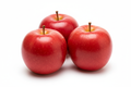 red apples on a white background