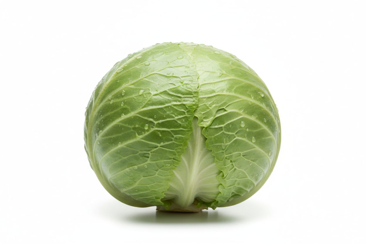 repollo unidad en fondo blanco